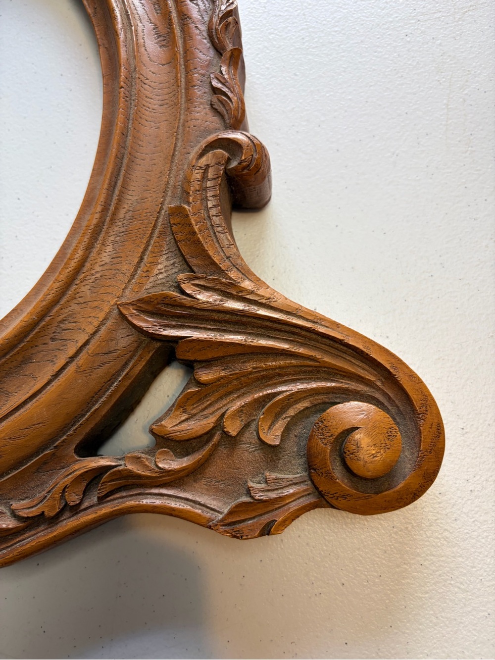 Antique Ornate Wood Oval Mirror Photo Frame 8x10 Rococo Baroque Victorian Decor - Picture 5 of 11